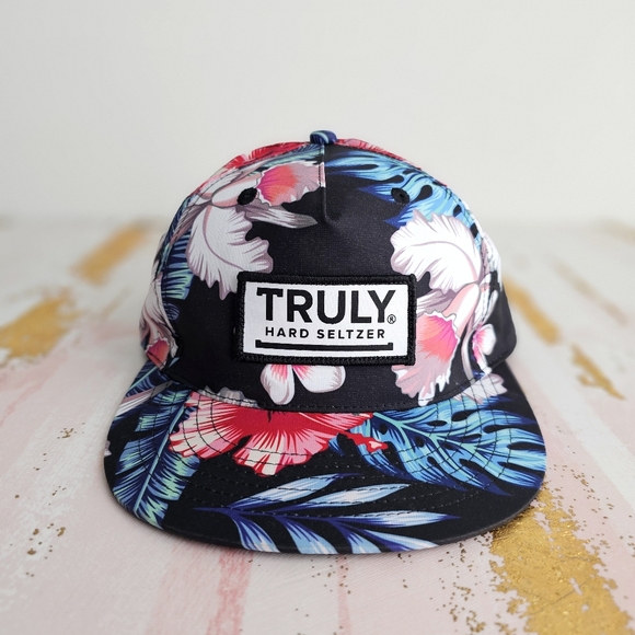 Truly Hard Seltzer SnapBack Hat Hawaiian Floral Tropical Unisex Adjustable Cap main image 7